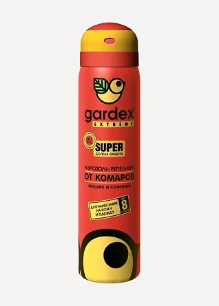 Репеллент Gardex Extreme SUPER от комаров мошек и слепней 80мл аэрозоль