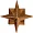 Знак различия Звезда МЧС 22мм золотая металл