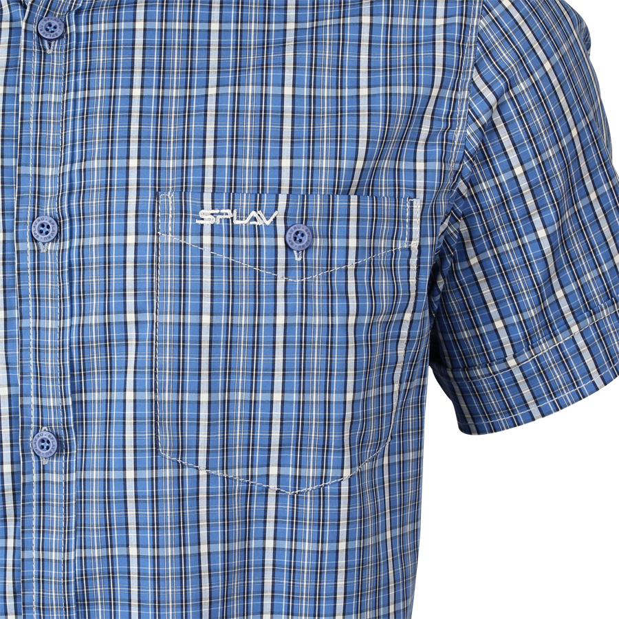 Рубашка мужская Сплав Sunburn клетка синяя - фото 3