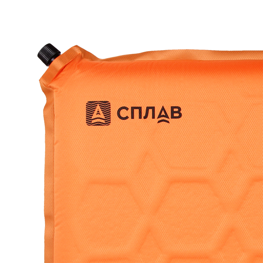 Коврик самонадувающийся Сплав Maxi Camp 6.4 (оранжевый) (198х64х6.4) - фото 3