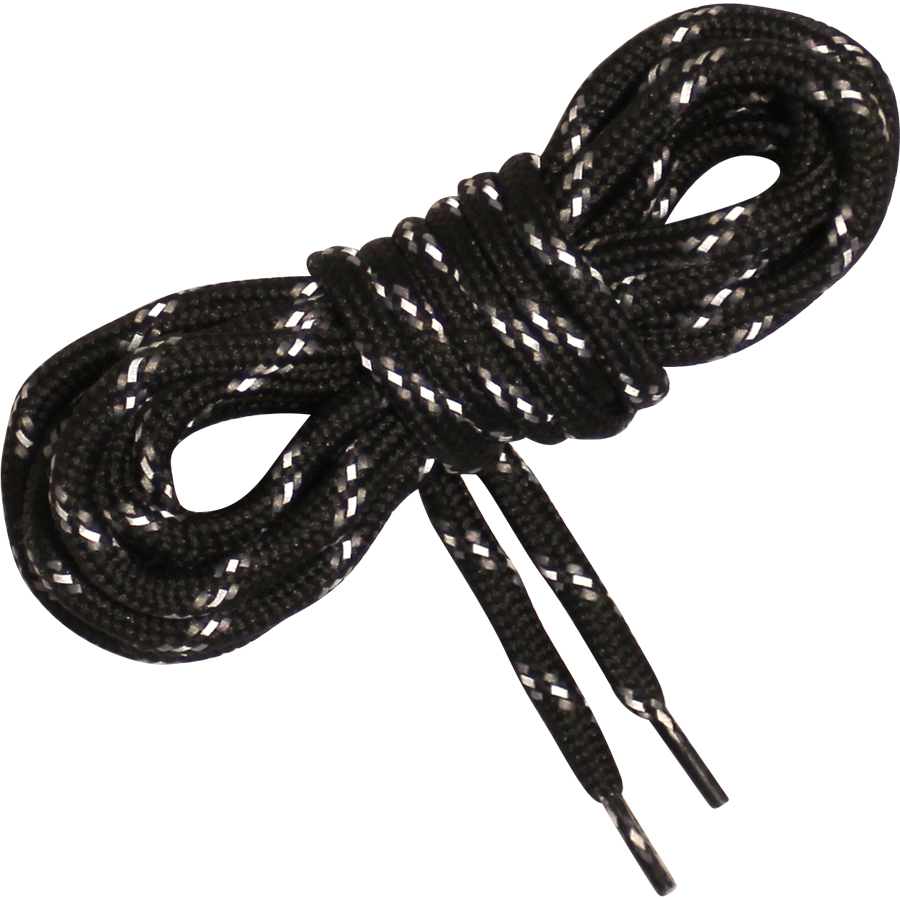 Шнурки светоотражающие Vitarelli черные дл.120см - фото 1