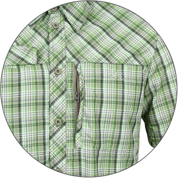 Рубашка Сплав Grid короткий рукав серо-зеленая - фото 6