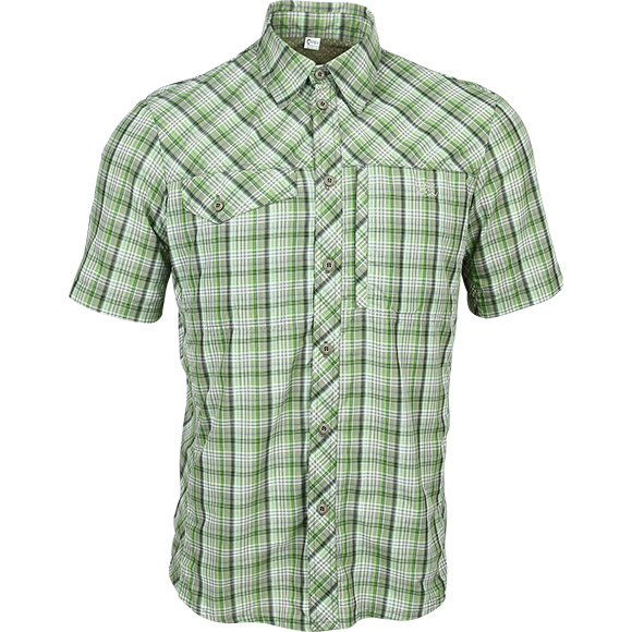 Рубашка Сплав Grid короткий рукав серо-зеленая - фото 1