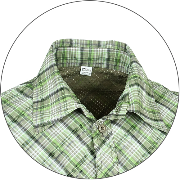 Рубашка Сплав Grid короткий рукав серо-зеленая - фото 5