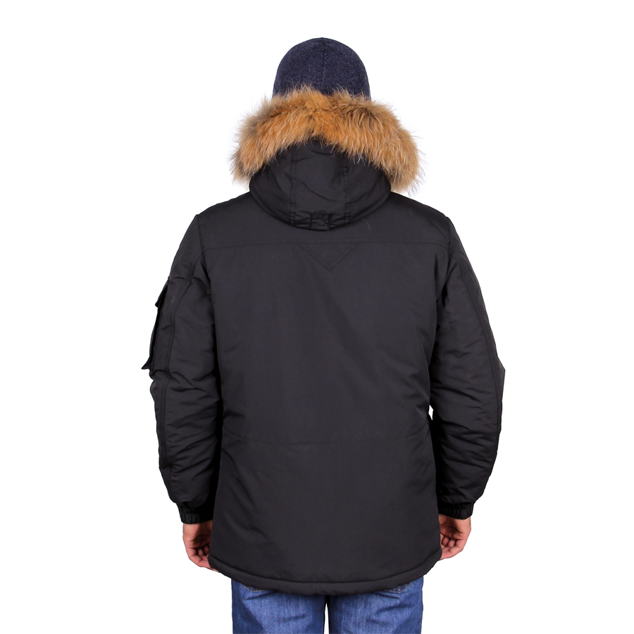 Куртка Сплав Аляска черная каматт нат. мех - фото 14