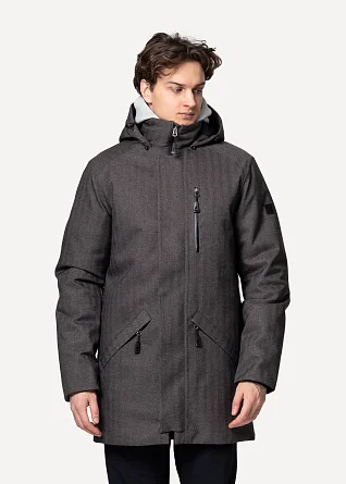 Куртка утепленная Сплав Avenue черно-серый меланж