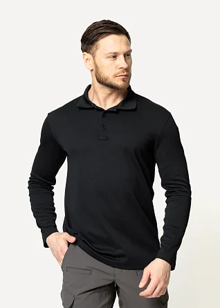 Поло тактическое Сплав Аргон L/S черное