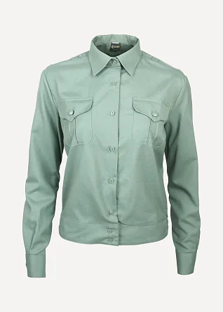 Рубашка форменная женская Сплав дл. рукав зеленая