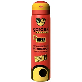 Репеллент Gardex Extreme SUPER от комаров мошек и слепней 80мл аэрозоль