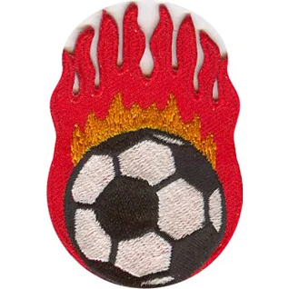 Термонаклейка -14221155 Футбольный мяч в огне вышивка