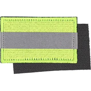 Нашивка на рукав с липучкой Свой Чужой светоотражающая зеленая вышивка шелк