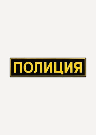 ***Нашивка на спину Полиция 270мм х 70мм вышивка шелк