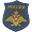 Нашивка на рукав фигурная ВС РФ ВВС серый фон вышивка люрекс