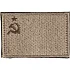Нашивка на рукав с липучкой флаг СССР цвет песочный вышивка шелк