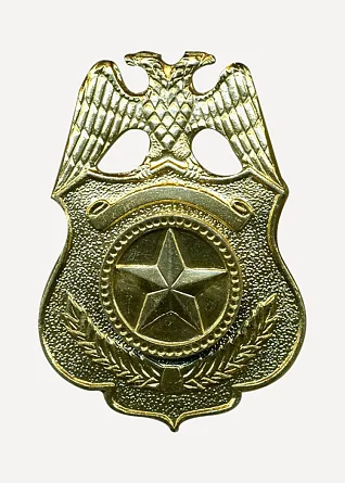 Кокарда Охрана металл