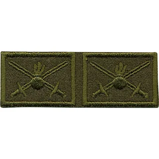 Эмблема петличная Сухопутные войска нового образца полевая вышивка шёлк