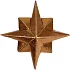 Знак различия Звезда МЧС 22мм золотая металл