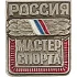 Нагрудный знак Россия Мастер спорта металл