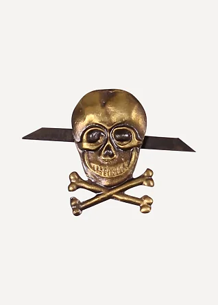 Нагрудный знак Череп кости металл