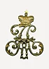 Нагрудный знак Вензель Александр II металл