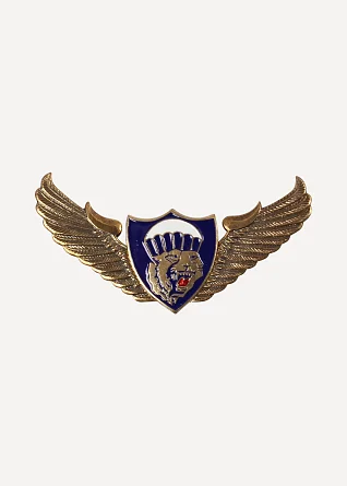Нагрудный знак ВДВ крылья парашют тигр металл