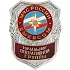 Нагрудный знак большой МЧС России EMERCOM Начальник оперативной группы металл
