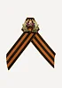 Нагрудный знак Звезда СА в обрамлении на Георгиевской ленте металл