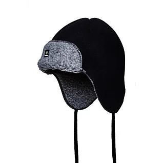 Шапка ушанка Aswery Orsa SE чёрная/серая