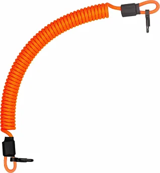 Страховочный тренчик из паракорда с креплением на ремень и карабином (neon orange)