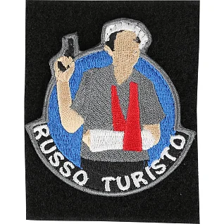 Нашивка на рукав с липучкой Руссо Туристо вышивка шелк