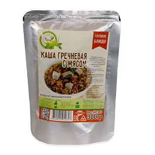 Готовое блюдо Каша гречневая с мясом 300 г (Фермер 74)