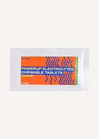 Солевые жевательные таблетки PowerUp Electrolytes Chewable Tablets Апельсин саше 3шт
