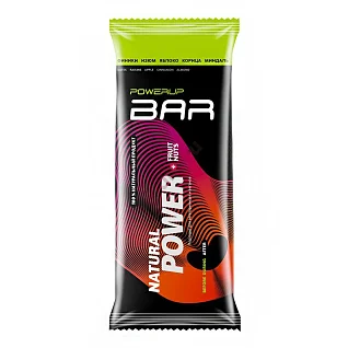 Батончик энергетический PowerUp Bar Fruit+Nuts Финики, изюм, яблоко, корица, миндаль 50 г