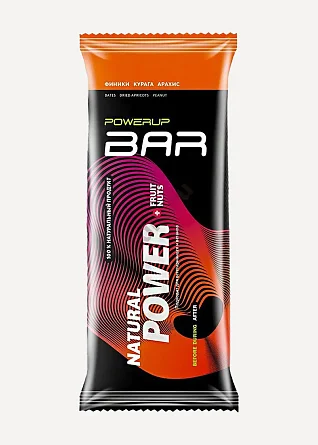 Батончик энергетический PowerUp Bar Fruit+Nuts Финики, курага, арахис 50 г