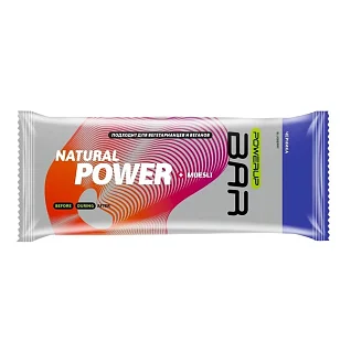 Батончик энергетический PowerUp Bar Muesli Черника 50 г