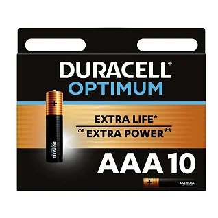 Батарейки Duracell Optimum AAA/LR03 10 шт