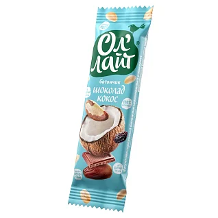 Батончик фруктово-ореховый ОлЛайт Кокос-шоколад 30г