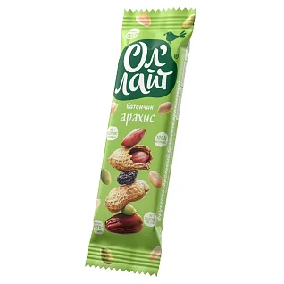 Батончик фруктово-ореховый ОлЛайт Арахис 30г