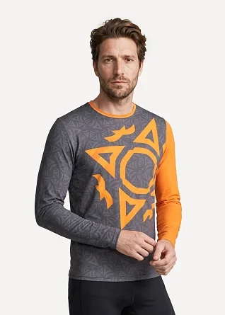 Футболка Сплав беговая Logo L/S серая