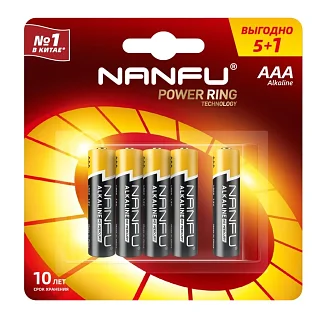 Батарейки Nanfu АAA/LR03 (5+1 шт)