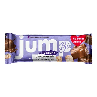Батончик протеиновый JUMP Crispy c молочным шоколадом и воздушным рисом 40г