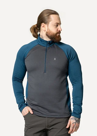 Термобелье Сплав Active Polartec Power Grid футболка L/S мод 2 серо-синяя