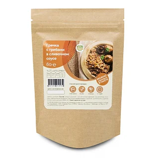Гречка с грибами со сливочным вкусом 60 г Organic Food