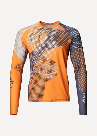 Футболка L/S Сплав Forrest серо-оранжевая
