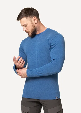 Футболка L/S Сплав Soul  голубой меланж