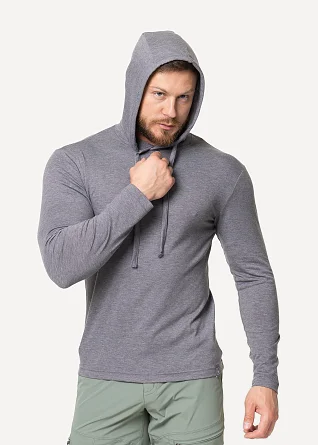 Футболка L/S Сплав Soul с капюшоном серый меланж