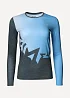 Футболка женская Сплав беговая Logo L/S синяя/серая