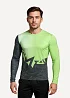 Футболка Сплав беговая Logo L/S зеленая/серая