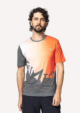 Футболка Сплав беговая Logo оранжевая/серая