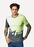 Футболка Сплав беговая Logo зеленая/серая